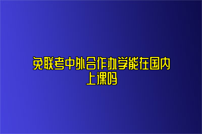 免联考中外合作办学能在国内上课吗